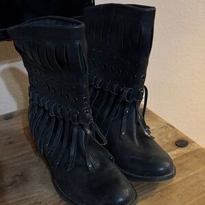 Guess by Marciano Black Fringe Boots